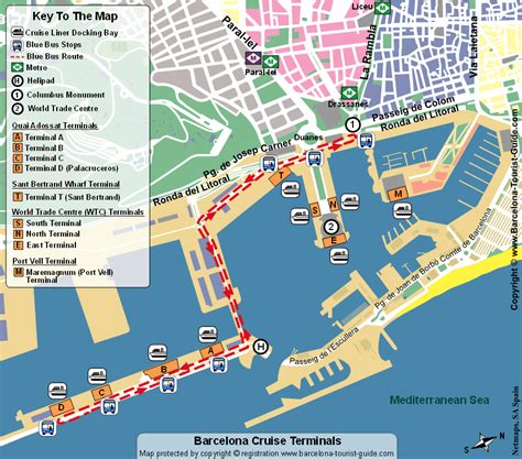 zona cruising barcelona|mapa de cruceros barcelona.